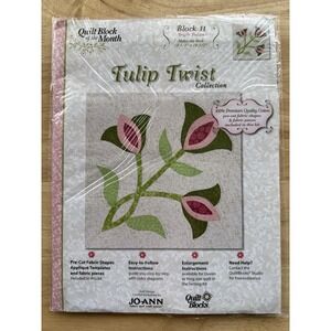 Jo-Ann Tulip Twist Block 11 Triple Tulips Kit Includes Pre-Cut Fabric